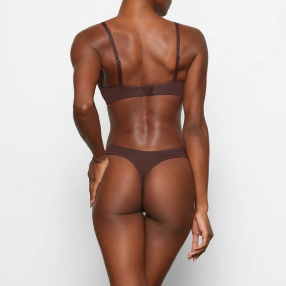 SKIMS Fits Everybody T-SHIRT BRA Cocoa Womens Size 46DDD - Picture 3 of 4